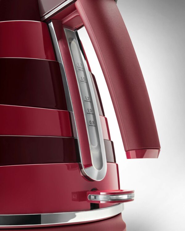 De'Longhi Avvolta Kettle, anti-scale filter, 1.7 Liters, 360° swivel base, KBAC3001.R, Red