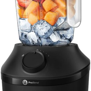 Philips Blender 3000 Series, ProBlend System, 1.9L Maximum Capacity, 1L Effective Capacity, 450W, 1 Speed Setting + Pulse, Plastic Jar, Black, (HR2041/01), Smooth blends with no lumps in 45 seconds*
