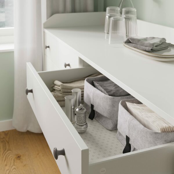 IKEA HAUGA Chest of 6 Drawers, 138x84 cm, White