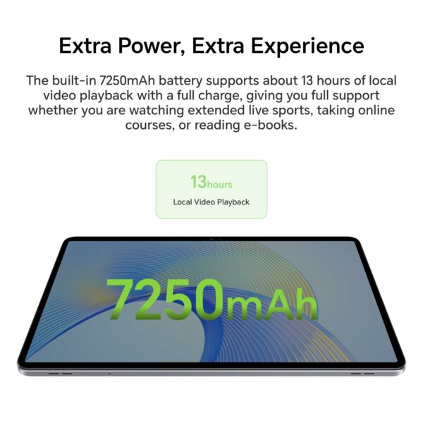 HONOR Pad X9, 11.5-Inch Wi-Fi Tablet, 4GB+128GB, 120Hz 2K FullView Display, 6 Speakers, Android 13, Space Grey