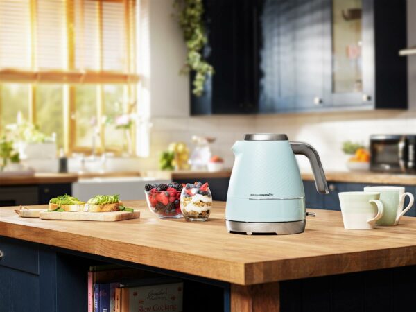 Beko Cosmopolis Dome Kettle WKM8307T, Retro Duck Egg Teal Design, 1.7L Capacity 3000 W, Includes Removable Lid, Easy Pour Spout & Boil Dry Protection
