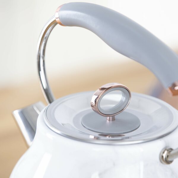 Tower Bottega T10020WMRG 3kW Stainless Steel Kettle with Quiet Boil, Temperature Dial and Boil Dry Protection, 1.7L, 3kW