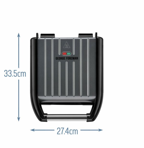 George Foreman Small Grey Steel Grill 25031