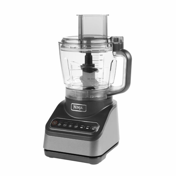 Ninja Food Processor with 4 Automatic Programs; Chop, Puree, Slice, Mix, and 3 Manual Speeds, 2.1L Bowl, Chopping, Slicing & Dough Blades, 850W, Dishwasher Safe Parts, Black BN650UK