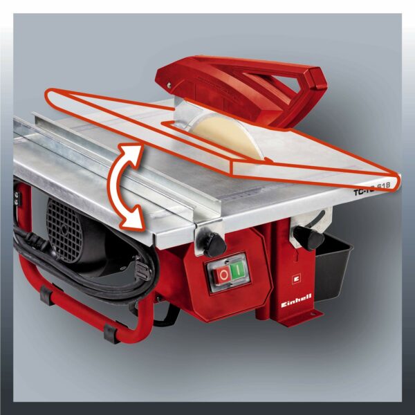 Einhell TC-TC 618 Electric Tile Cutter 600W, Water Cooling System, 45° Tiltable Stainless Steel Work Table For Mitre Cuts, Parallel Stop
