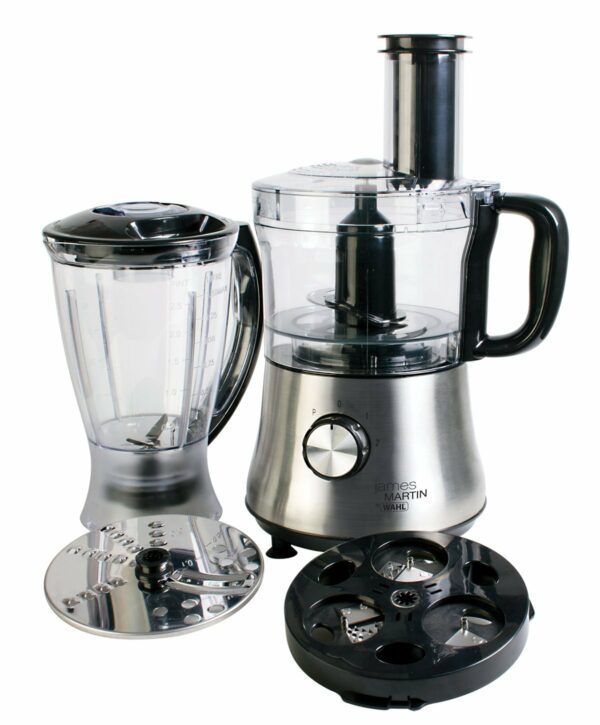 Wahl James Martin Food Processor Compact with Spiralizer, 500 W, 1.5 Litre with Spiralizer Electric, Ice Crushing 1 L Blender, Blade/ Slicing and Grating disc, 2.3 Kgs