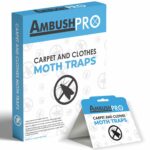 CARPET AND CLOTHES MOTH TRAPS. 7 Pack of Pesticide Free, Sticky Pheromone Traps That Attract, Catch and Kill Carpet and Clothes Moths and Monitor Activity.