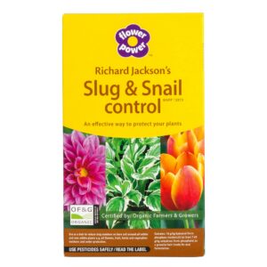 Flower Power Richard Jackson Organic Slug & Snail Control, Natural Metaldehyde-Free Pellets, Rain Resistant, An Effective Way to Protect Your Plants & Vegetables (1.2kg)