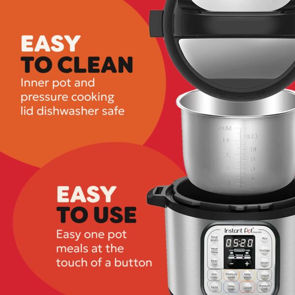 Instant Pot Duo 7-in-1 Multi-Cooker 3L - Brushed Stainless Steel, Small Pressure Cooker, Slow Cooker, Rice Cooker, Sauté Pan, Yoghurt Maker, Food Steamer Pot and Food Warmer, Dishwasher Safe