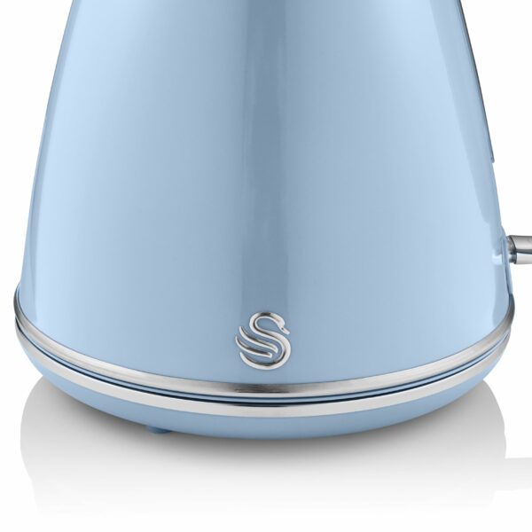 Swan SK19020BLN Retro Jug Kettle, Fast Boil, Easy Pour, 360 Degree Base, 1.5L, 3KW, Blue