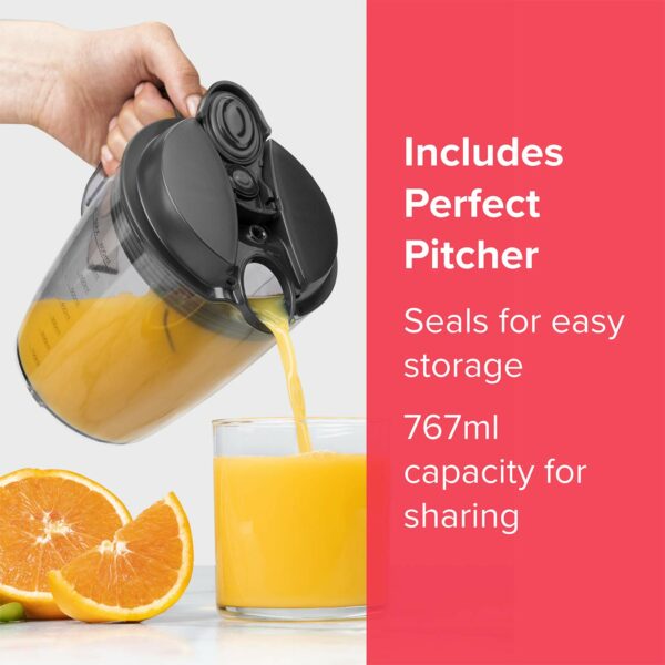 nutribullet 800W Centrifugal Juicer - 8 Piece Set - 1.5L Pulp Basin & 800ml Juicer Pitcher - Two Speeds, Wide 3" Chute, No-Drip Spout & Dishwasher Safe - Juice Tough Fruits and Vegetables With Ease
