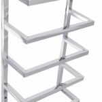 House Homestyle Chrome Towel Holder, Wall Mountable 5 Tier Hanging Towel Storage Rail/Rack for Bathroom, En Suite or Toilet