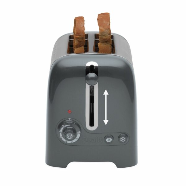 Dualit 2 Slice Lite Toaster 1.1kW Toasts 60 Slices an Hour Bagel & Defrost Settings