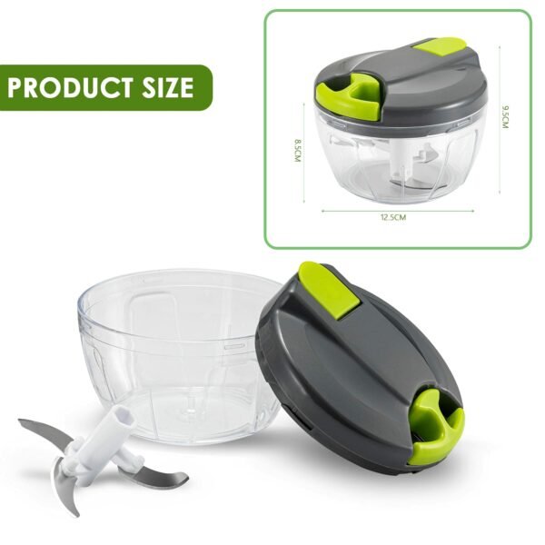 Sifenma Multi-Function Manual Food Chopper & Processors with Handle and Cover,Vegetable Chopper Shredder,Garlic Chopper,Suitable for Onions Garlic Peppers Carrots Fruits,Wonderful for Kitchen(Green)