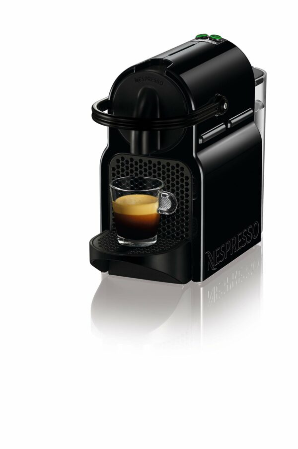 Nespresso DeLonghi EN 80.B - Inissia Capsule Coffee Pod Machine - Auto Brew Stop, fast Heat-up, auto Off - 0.8 Liters, 19 Bar - incl. 7 Pods - black