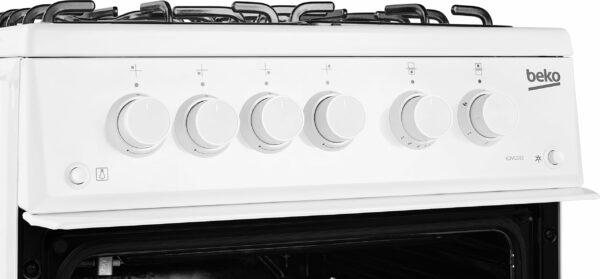 Beko KDVG593W 50cm Gas Cooker with Gas Grill - White - A+ Rated