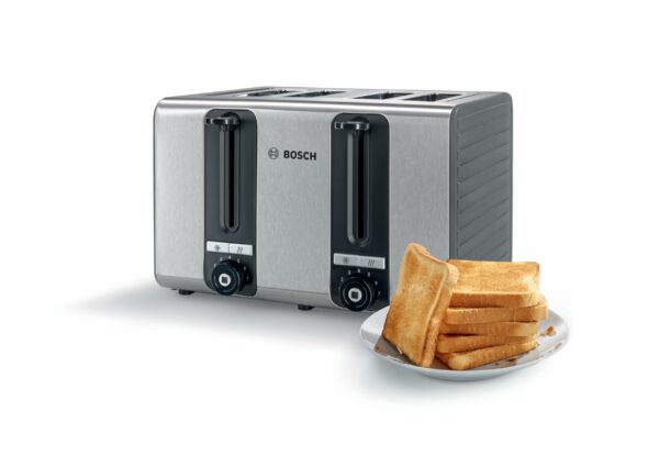 Bosch TAT7S45 toaster 4 slice(s) 1800 W Black, Stainless steel