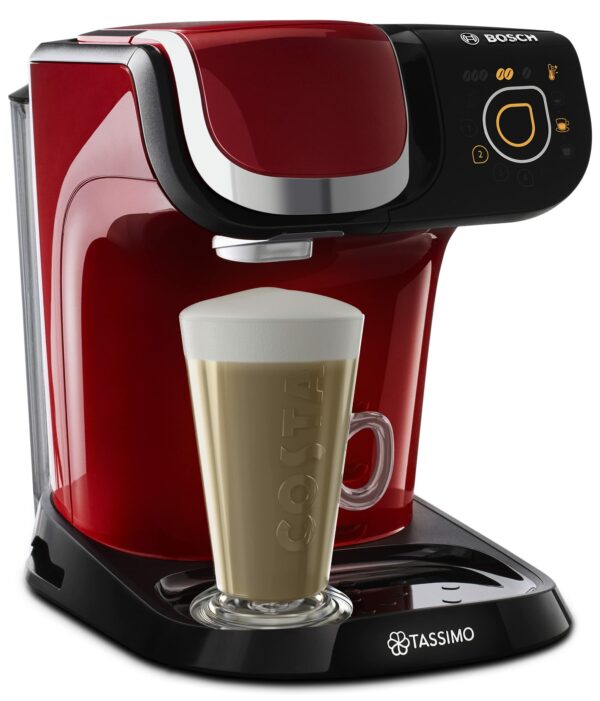 Tassimo Bosch My Way 2 TAS6503GB Coffee Machine, 1500 Watt, 1.3 Litre - Red