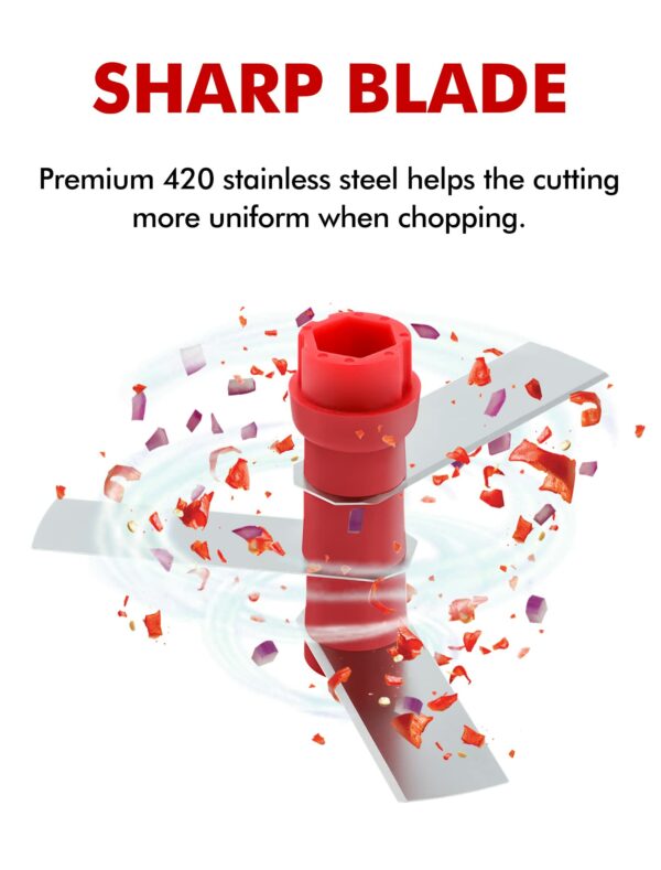Manual Pull Food Chopper, Hand Pull String Onion Chopper Dicer for Kitchen, Easy Cleaning food Chopper for Vegetables, Fruits (500 ML)