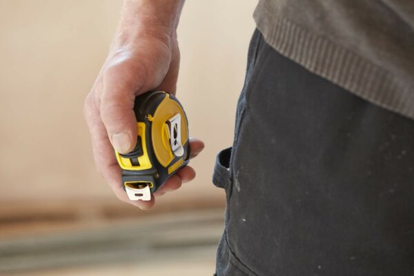 Stanley Tylon Pocket Tape Measure 8m/26ft, Tru-Zero End Hook, Tylon Coated Blade, 1.75m Tape Standout, 0-30-656