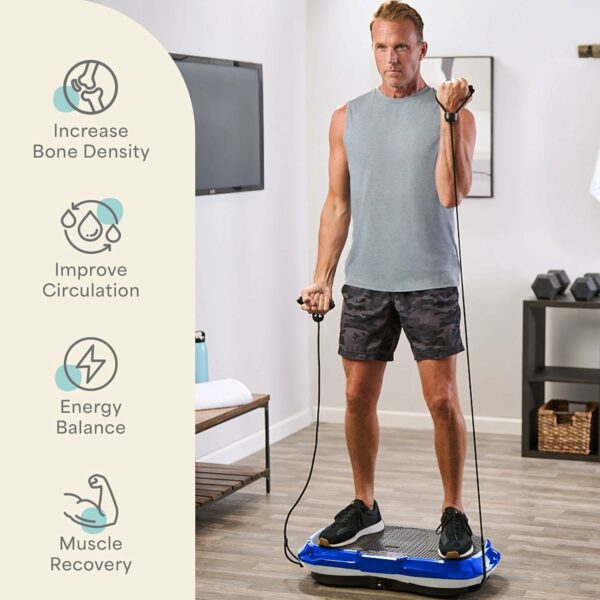LifePro Waver Vibration Plate Exercise Machine for Full Body Workout, 99 Speed Levels, Resistance Bands, Remote, Home Fitness and Weight Loss Platform