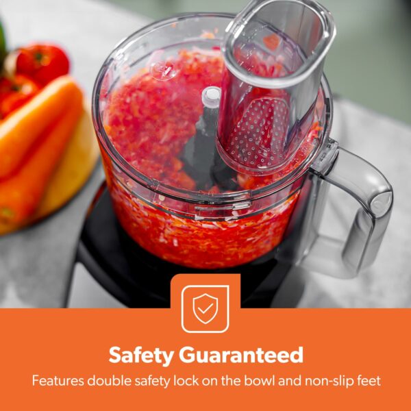 Geepas 1200W Compact Food Processor | Multifunctional Electric Food Mixer with Chopper Knead Dough Shredder Slicing Grating & Emulsifying disc, 2 Speed with Pulse | 1.5L Mixing Bowl | 2 Years Warranty