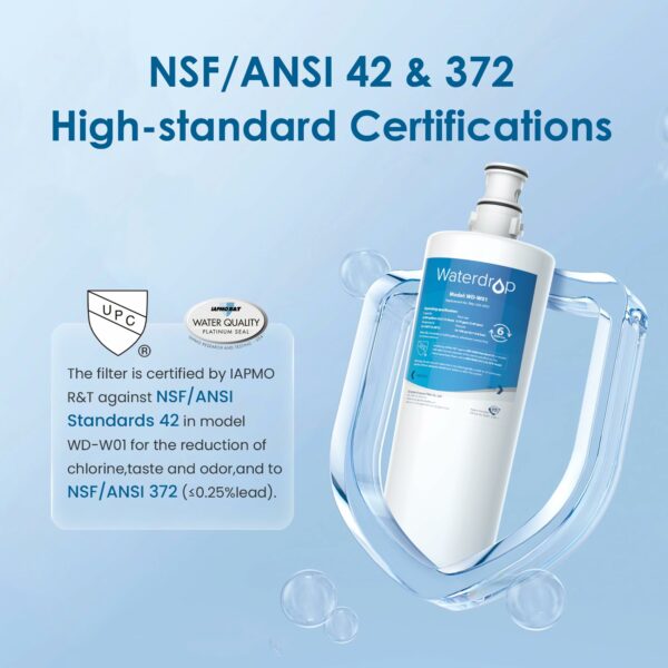 Waterdrop Water Filters Replacement for InSinkErator®, Compatible with InSinkErator® Hot Water Tap F701R, F-701R, 3US-AF01, HC-3300, GN-1100, 3M AP3-765S, 70020019835 (2)