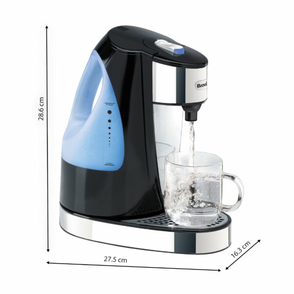 Breville HotCup Hot Water Dispenser | 3kW Fast Boil |1.5L | Energy-Efficient | Gloss Black [VKJ142]
