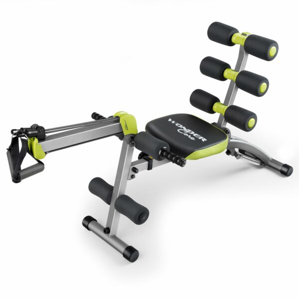 Wonder Core 2 - 12 in 1 Exercise Machine - Built in Twisting Seat and Rower for At Home Gym Workouts - Core Strength Training - Tone Tighten and Sculpt Abs - Grey