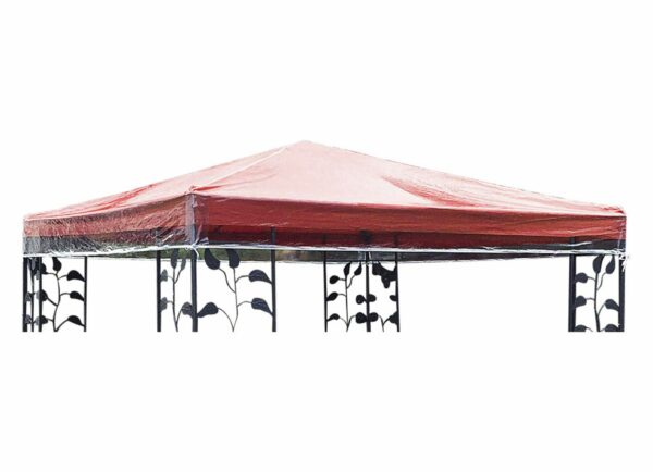 QUICK STAR Gazebo Protective Cover 3 x 3 m Waterproof Transparent Weather Protection