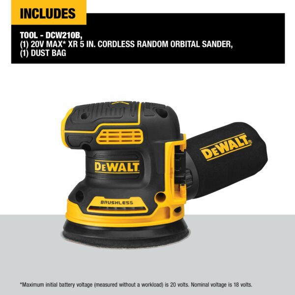 Dewalt 20V MAX Orbital Sander, Tool Only (DCW210B)
