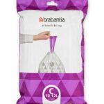 Brabantia PerfectFit Bin Liners (Size C/10-12 Litre) Thick Plastic Trash Bags with Tie Tape Drawstring Handles (40 Bags)