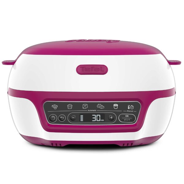 Tefal Cake Factory Délices KD810140 Precision Dessert Maker, 1100W, White & Pink Delices, Metal, 1100 W