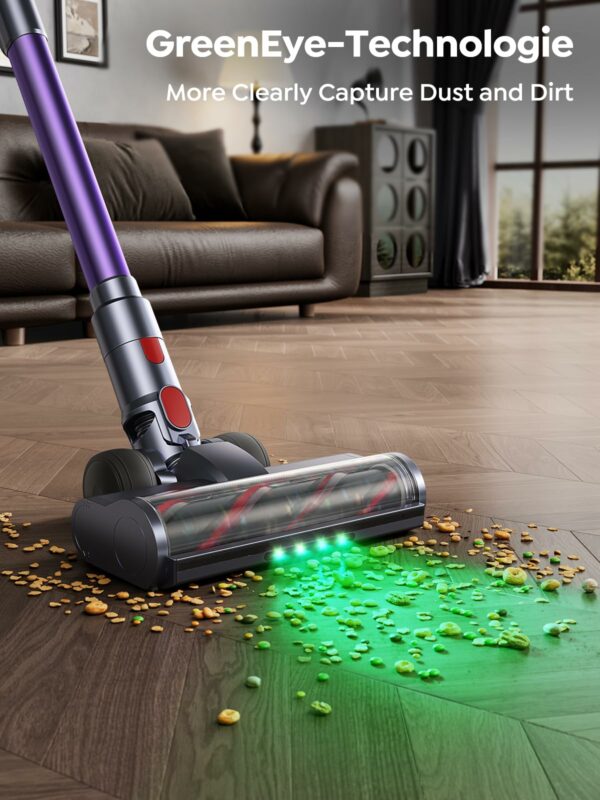 Smoture Cordless Vacuum Cleaner, 550W 45KPA Stick Vacuum with Touch Screen, Up to 60 Mins Runtime, Self-Standing Vacuum with Auto Mode