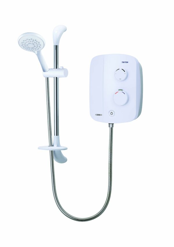 Triton Showers Bathrooms Power, White, 215 mm