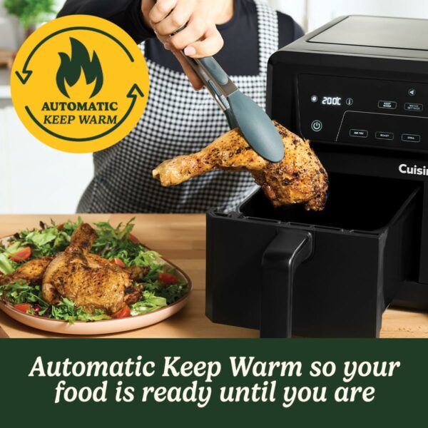 Cuisinart XXL10.4L Air Fryer with 2 x 5.2L Drawers |PFAS Free|Chemical-free cooking | Air Fry, Roast, Grill, Bake, Dehydrate, Max Crisp, Keep Warm | Dual Zones - cook 8+ portions|Dishwasher Safe