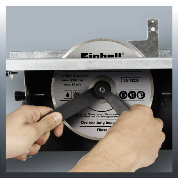 Einhell TC-TC 618 Electric Tile Cutter 600W, Water Cooling System, 45° Tiltable Stainless Steel Work Table For Mitre Cuts, Parallel Stop