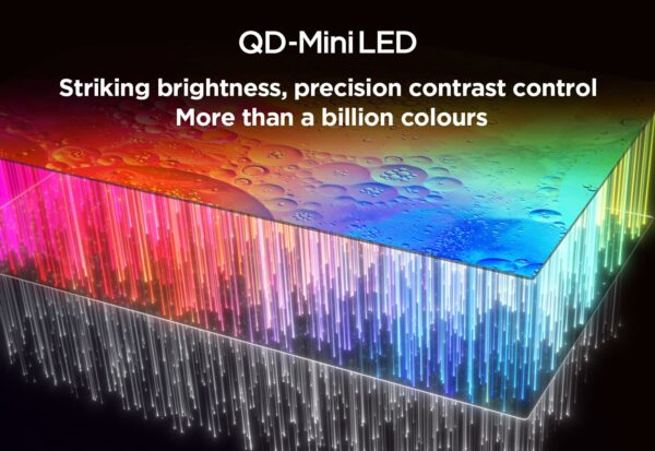 Tcl 65QM8B 65-inch QLED Mini LED TV, 4K HDR Premium 1300nits, Smart TV Powered by Google TV
