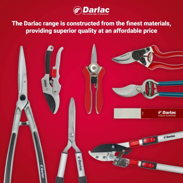 Darlac Telescopic Edging Shear – Garden Lawn Edging Shears with Extendable Handles & Razor-Sharp Blade – Adjustable to Any Gardener's Height – Lightweight Approx 1.2kg – Ideal for Trimming Lawn Edges