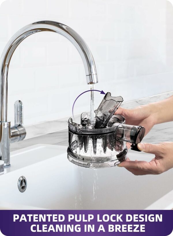 Juicer Machines, Cold Press Juicer Whole Fruit and Vegetable with 5.3" Wider and Larger Feeding Chute