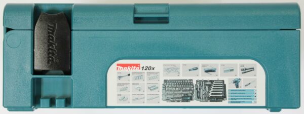 Makita E-08713 120 Piece Maintenance Set Supplied in a Makpac Case