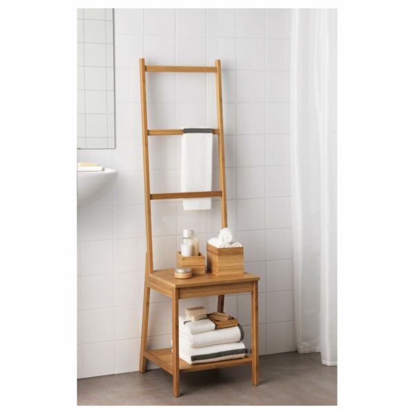 RÅGRUND towel rack chair 39x44x140 cm bamboo