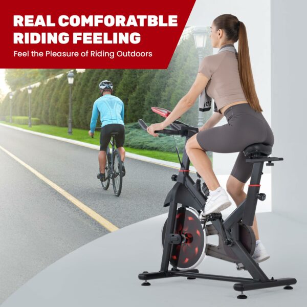 Jupgod X3 Magnetic Exercise Bike for Home Use, 12KG Flywheel Stationary Cycling Bike, LCD Monitor, Heart Rate Sensor, 80MM Steel Construction, 150KG Capacity