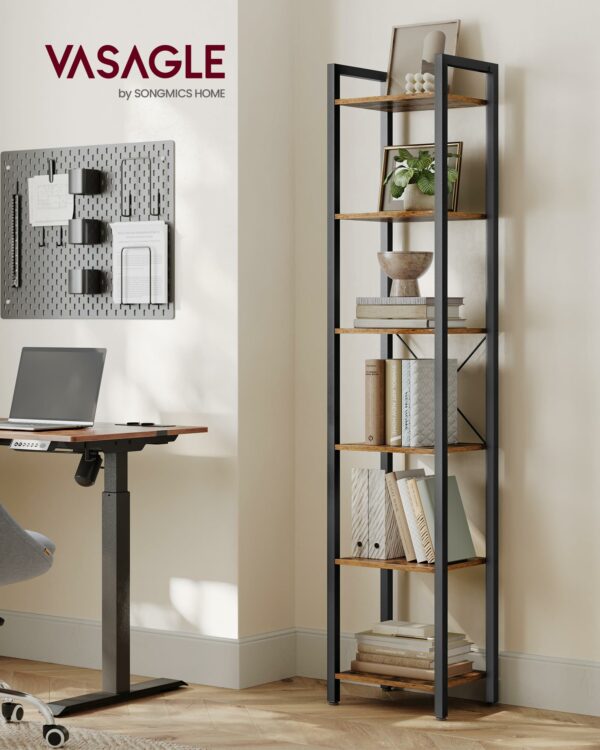 Vasagle 6-Tier Bookshelf, Bookcase, Shelving Unit