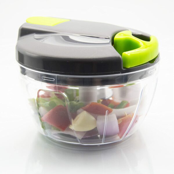 Sifenma Multi-Function Manual Food Chopper & Processors with Handle and Cover,Vegetable Chopper Shredder,Garlic Chopper,Suitable for Onions Garlic Peppers Carrots Fruits,Wonderful for Kitchen(Green)