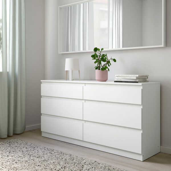 IKEA Kullen Chest of 6 Drawers, 140x72 cm, White