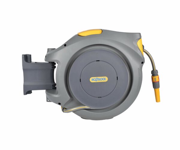 HOZELOCK - Auto Reel 30m wall-mounted hose reel : Easy to Install, Lock, Auto-rewind, Ready-to-use Reel With Nozzle, Fittings, Hozelock Hose and Accessories Included - 5 Year Guarantee* [2403 0000]