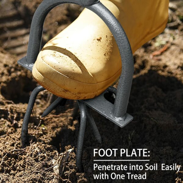Jardineer Garden Twist Tiller Manual, Garden Twist Cultivator with Steel Shaft, Durable Garden Claw Cultivator, Ideal Gardening Hand Twist Tiller Tool