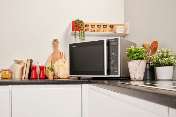 Sharp R959SLMAA Combination Microwave Oven, 40 Litre capacity, 900W, Silver