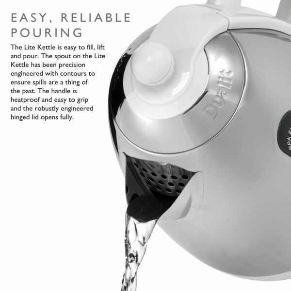 Dualit Lite Kettle - 1.5L Jug Kettle - Polished with Gloss White, High Gloss Finish - Fast Boiling Kettle by Dualit - 72015
